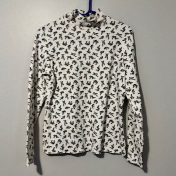 USED Woman's Croft & Barrow Long Sleeve Shirt with Turtleneck Color White Size M - Picture 1 of 1